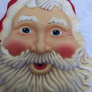 Vtg Musical Greeting Santa Door Hanger. Doesn’t work. 1990